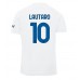 Maillot de foot Inter Milan Lautaro Martinez #10 Extérieur vêtements 2023-24 Manches Courtes